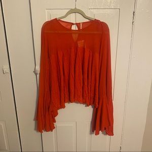 Free People on the weekend blouse persimmon
